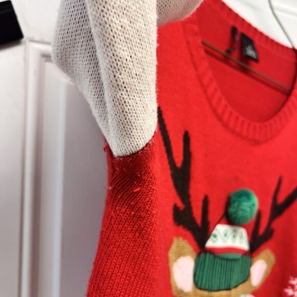 New Direction Christmas Reindeer Sweater Size Petite Large Vintage Y2K NOC3832 - Picture 2 of 5